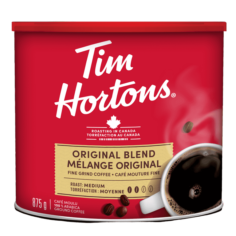 コーヒー TIM Tim Hortons Arabica Ground Coffee, Fine Grind Original Blend 875g