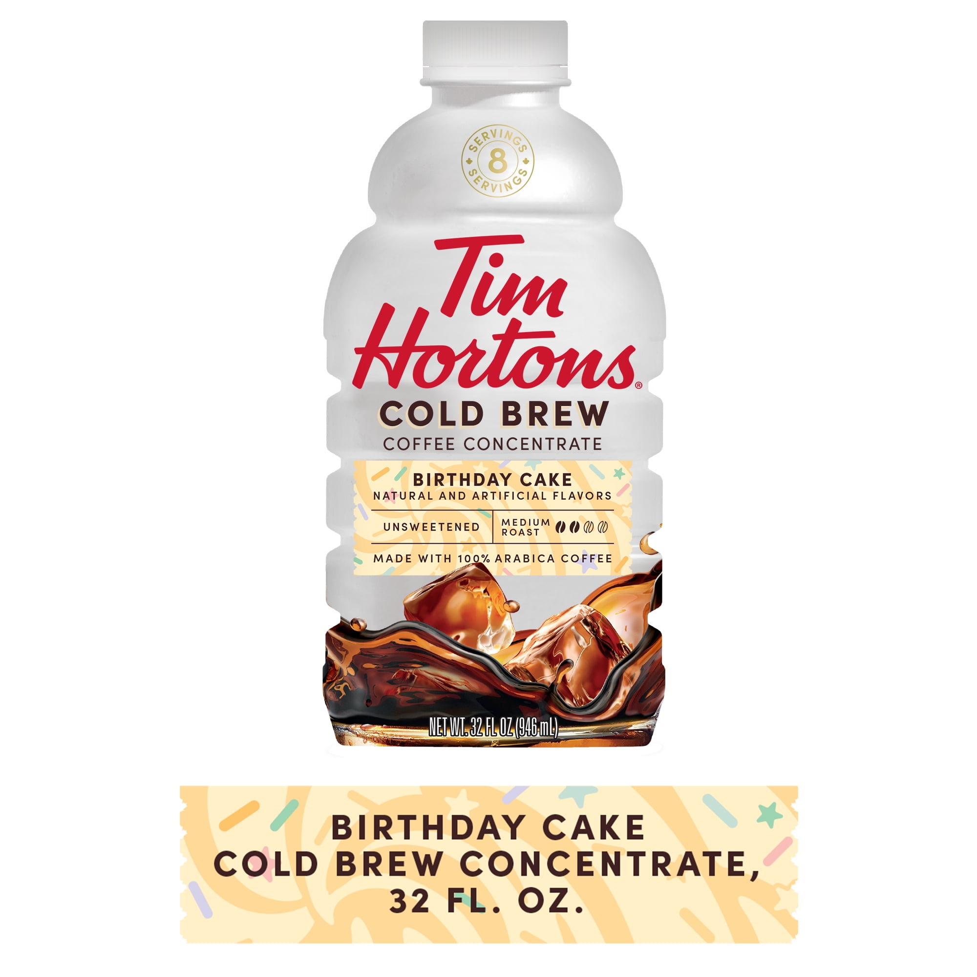 Tim Hortons Birthday Cake Cold Brew Coffee Concentrate, 100