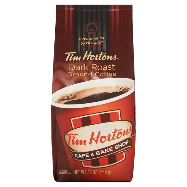 Tim Hortons Cafe & Bake Shop Dark Roast Ground Coffee, 12 oz, 6 pack