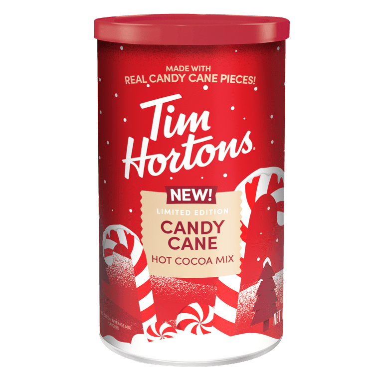 サミットインターナショナル リリーホットスリマー Tim Hortons Candy Cane Hot Cocoa Powder Mix, 16 oz Canister