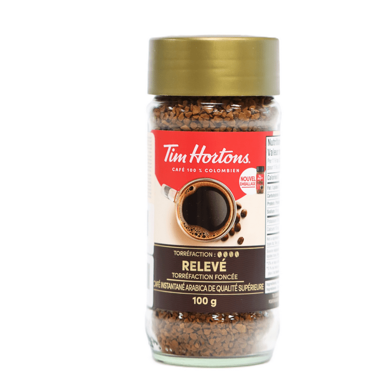 Tim Hortons Dark Roast Instant Coffee, 100% Colombian Arabica