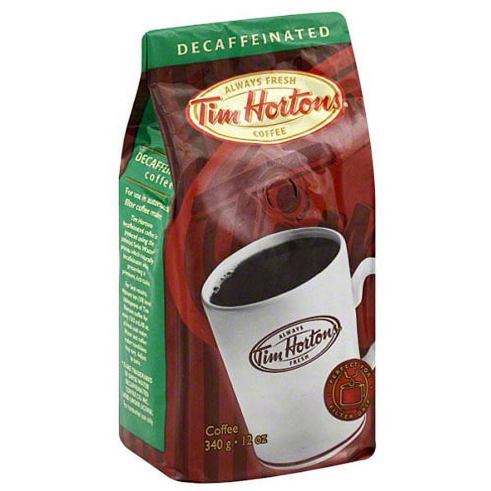 Tim Hortons Decaffeinated Ground Coffee, 12 oz, (Pack of 6)