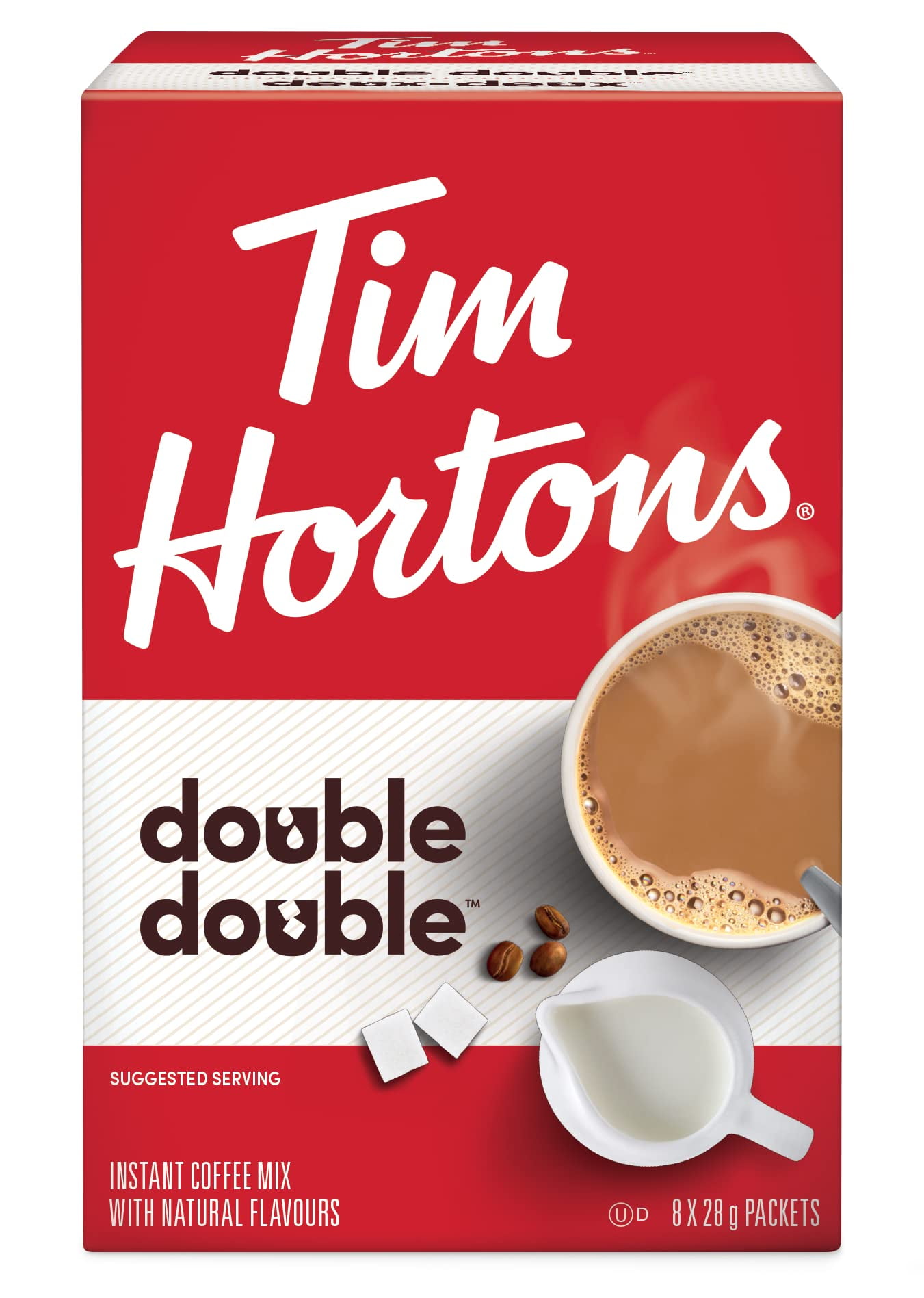 Tim Hortons Double Double Instant Coffee Mix, 8 X 28G/1 Oz. (Imported