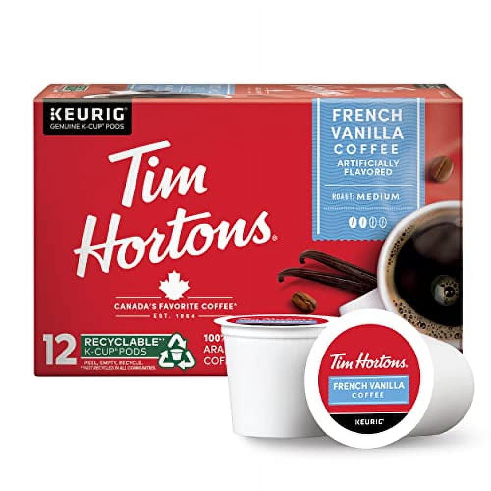 Tim Hortons French Vanilla Coffee, SingleServe KCup Pods Compatible