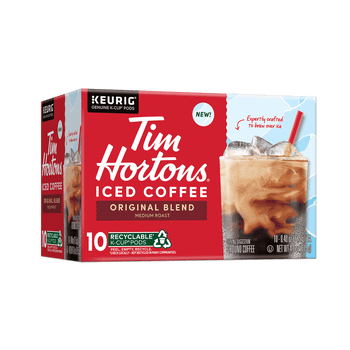 Tim Hortons Iced Coffee Medium Roast K-Cup Coffee Pods, 10 Count