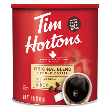 Tim Hortons, Original Blend, Ground Coffee, 100% Arabica, Medium Roast, 48 oz Canister