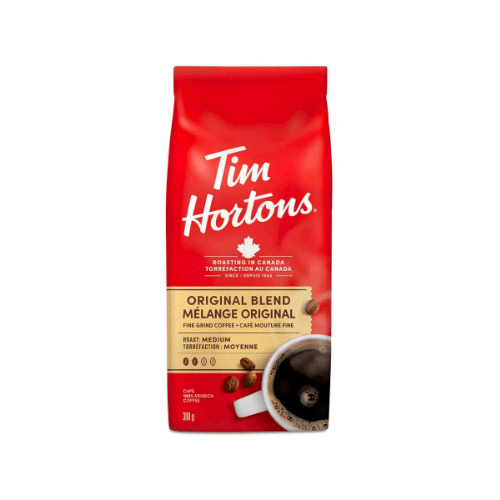 Tim Hortons Original Coffee, Fine Grind Bag, Medium Roast, 300g (Imported from Canada)
