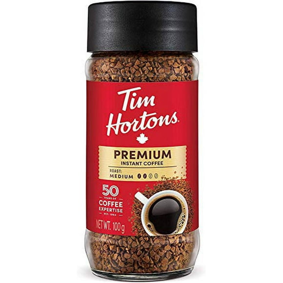 Tim Hortons Premium Instant Coffee (Medium) 100g/3.5oz., {Imported from Canada}