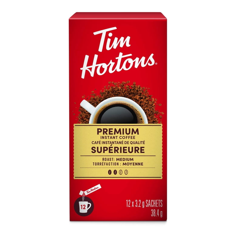 Tim Hortons Premium Instant Medium Coffee, Packets/Sachets, Medium