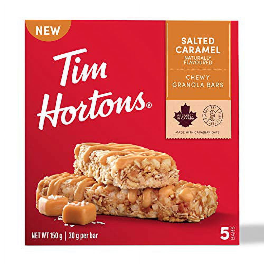 Tim Hortons Salted Caramel Granola Bars, Peanut Free, 5