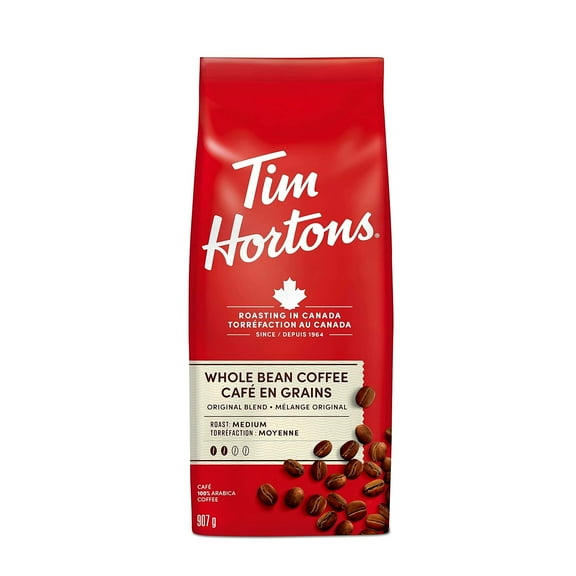 Tim Hortons Whole Bean Coffee, 907g (2lb) bag {Imported from Canada}