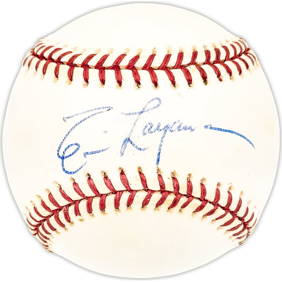 Tim Layana Autographed Official NL Baseball Cincinnati Reds Beckett BAS QR #BM25849