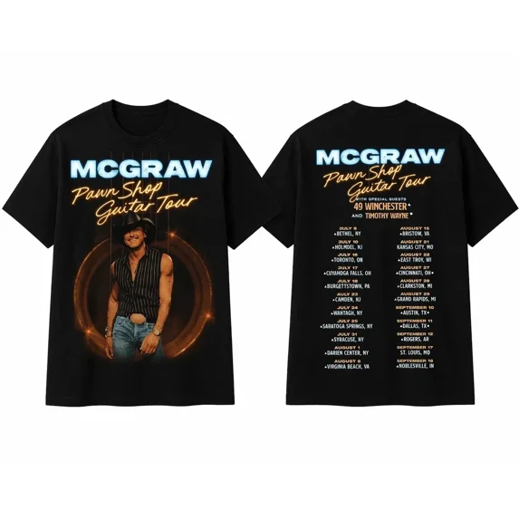 Tim McGraw Pawn Shop Guitar Tour 2026 Country Concert T-Shirt