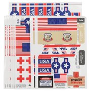 Tim Mee Toy Plastic Army Sticker Sheets for Tanks, Trucks, Aircraft -