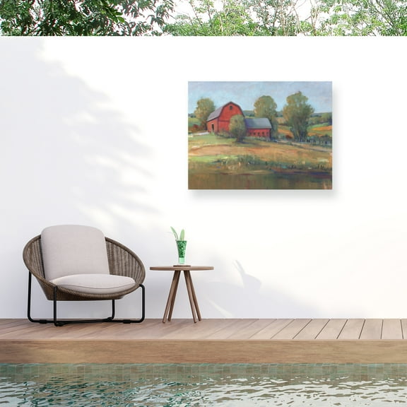 Tim O'Toole 'Country Barn I' Outdoor Canvas 14x14
