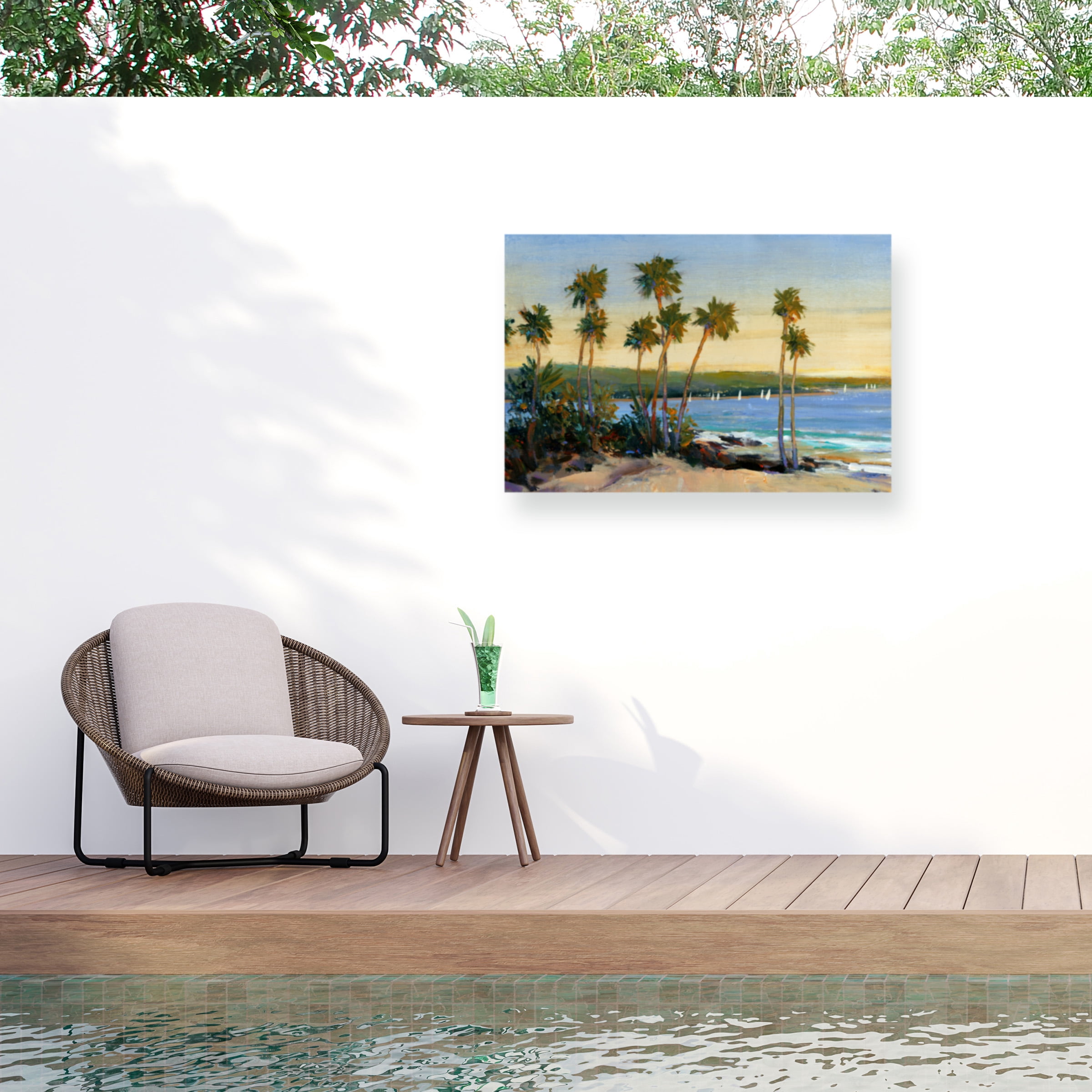 Tim O'Toole 'Distant Shore II' Outdoor Canvas 22x24