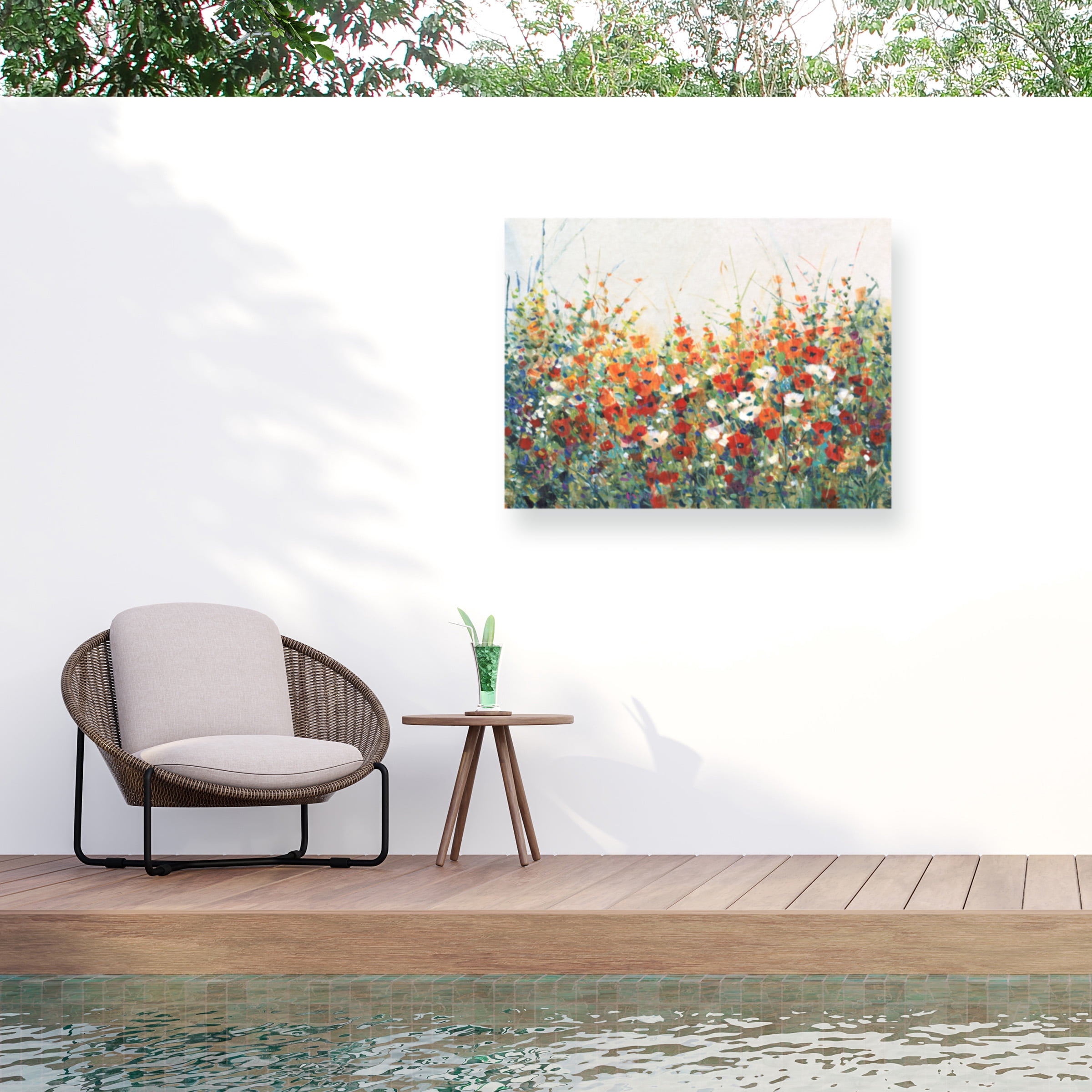 Tim O'Toole 'Garden in Bloom I' Outdoor Canvas 14x14