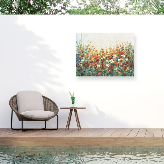 Tim O'Toole 'Garden in Bloom I' Outdoor Canvas 24x24