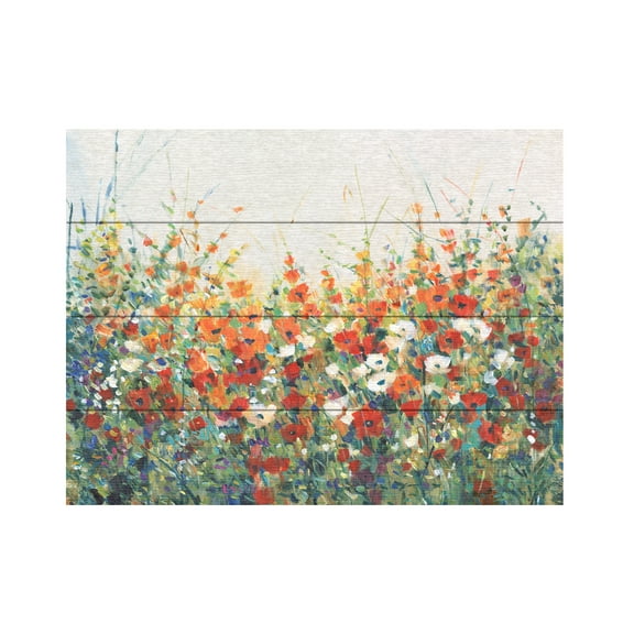 Tim O'Toole 'Garden in Bloom I' Wood Slat Art 12x16