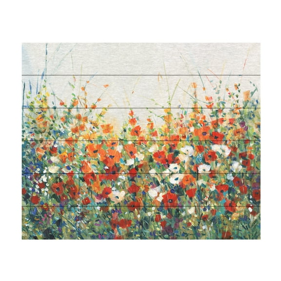 Tim O'Toole 'Garden in Bloom I' Wood Slat Art 18x22