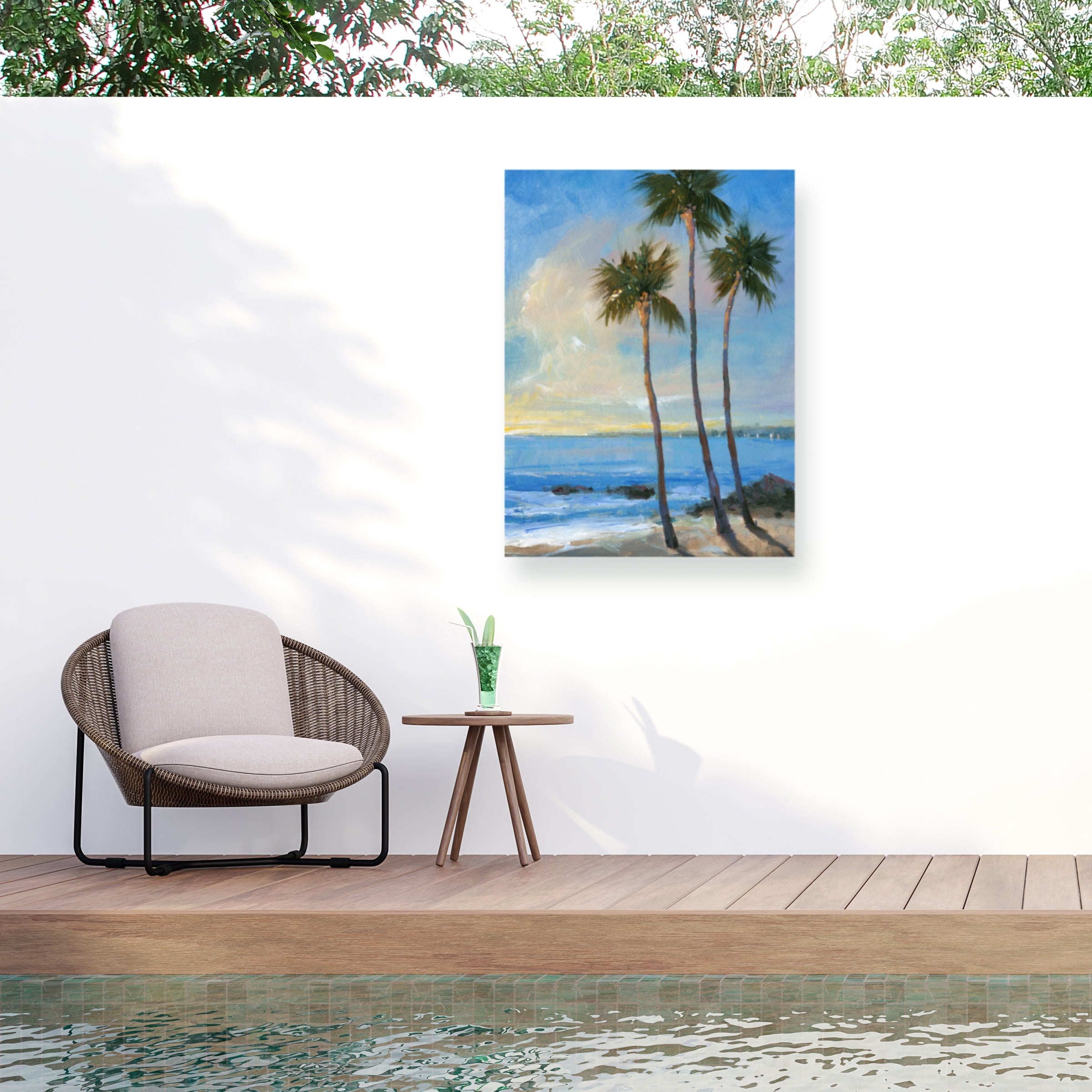 Tim O'Toole 'Tropical Breeze II' Outdoor Canvas 24x24