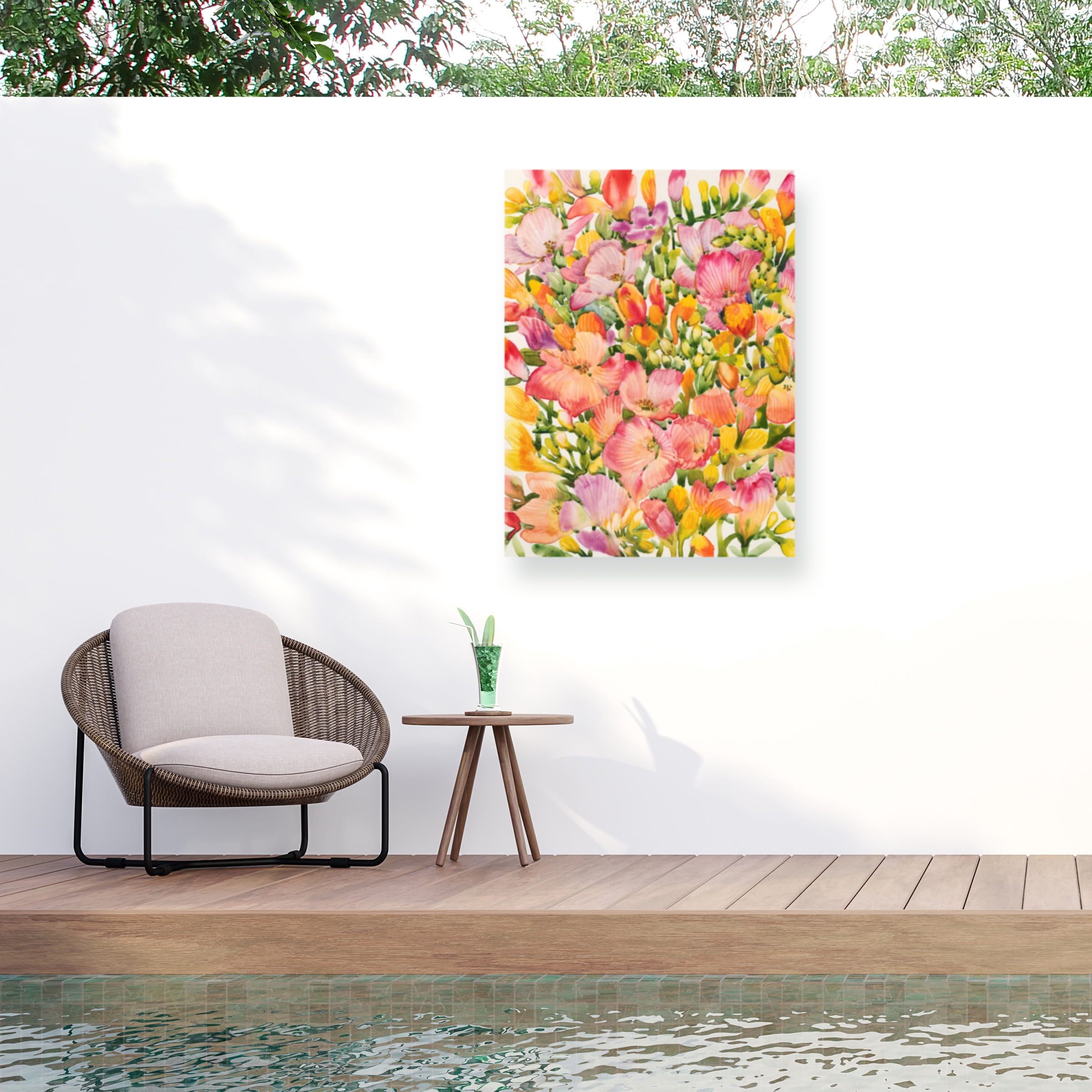 Tim O'Toole 'Wildflower Study II' Outdoor Canvas 19x14