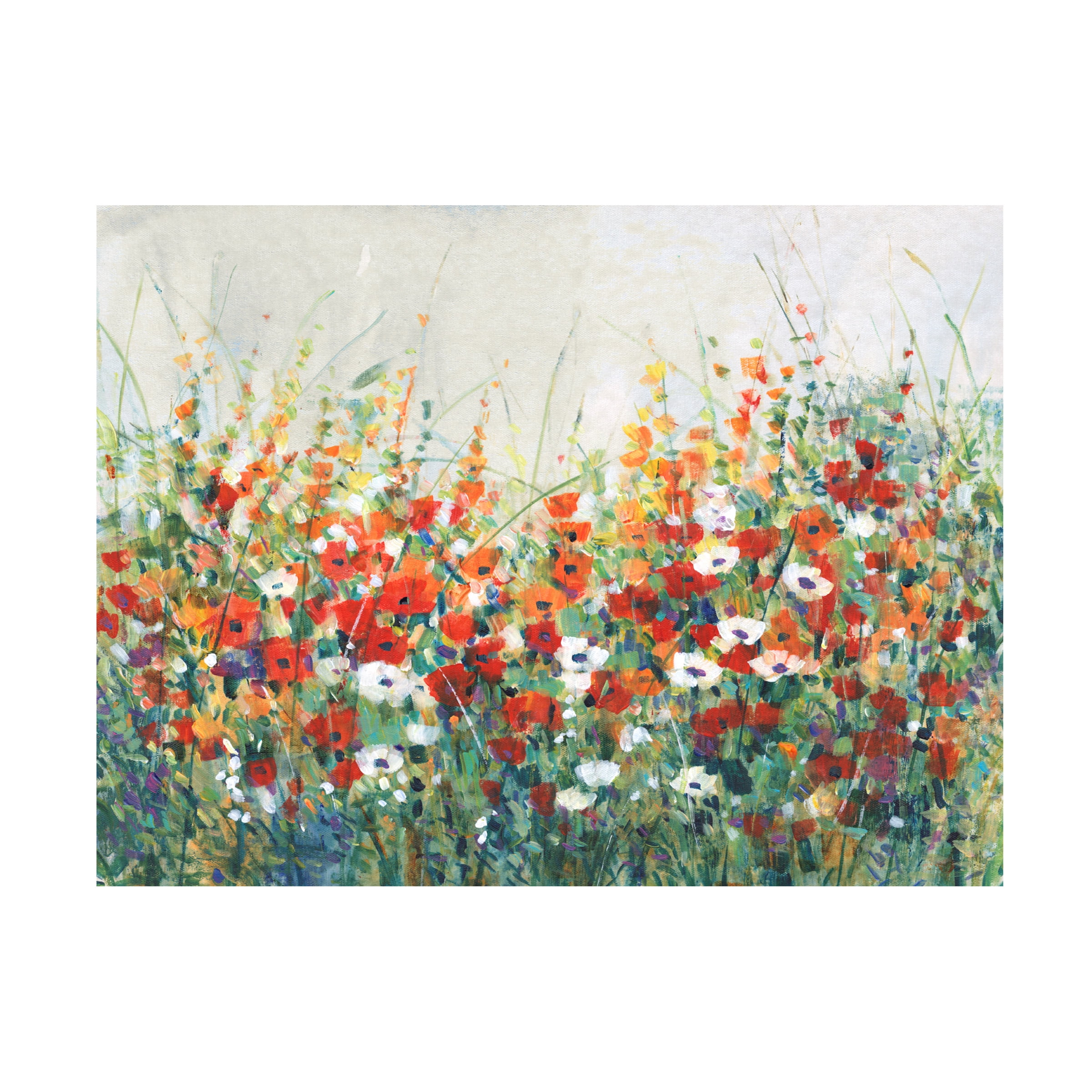 Garden in Bloom II Colorful Floral Canvas Art - 14" x 19"