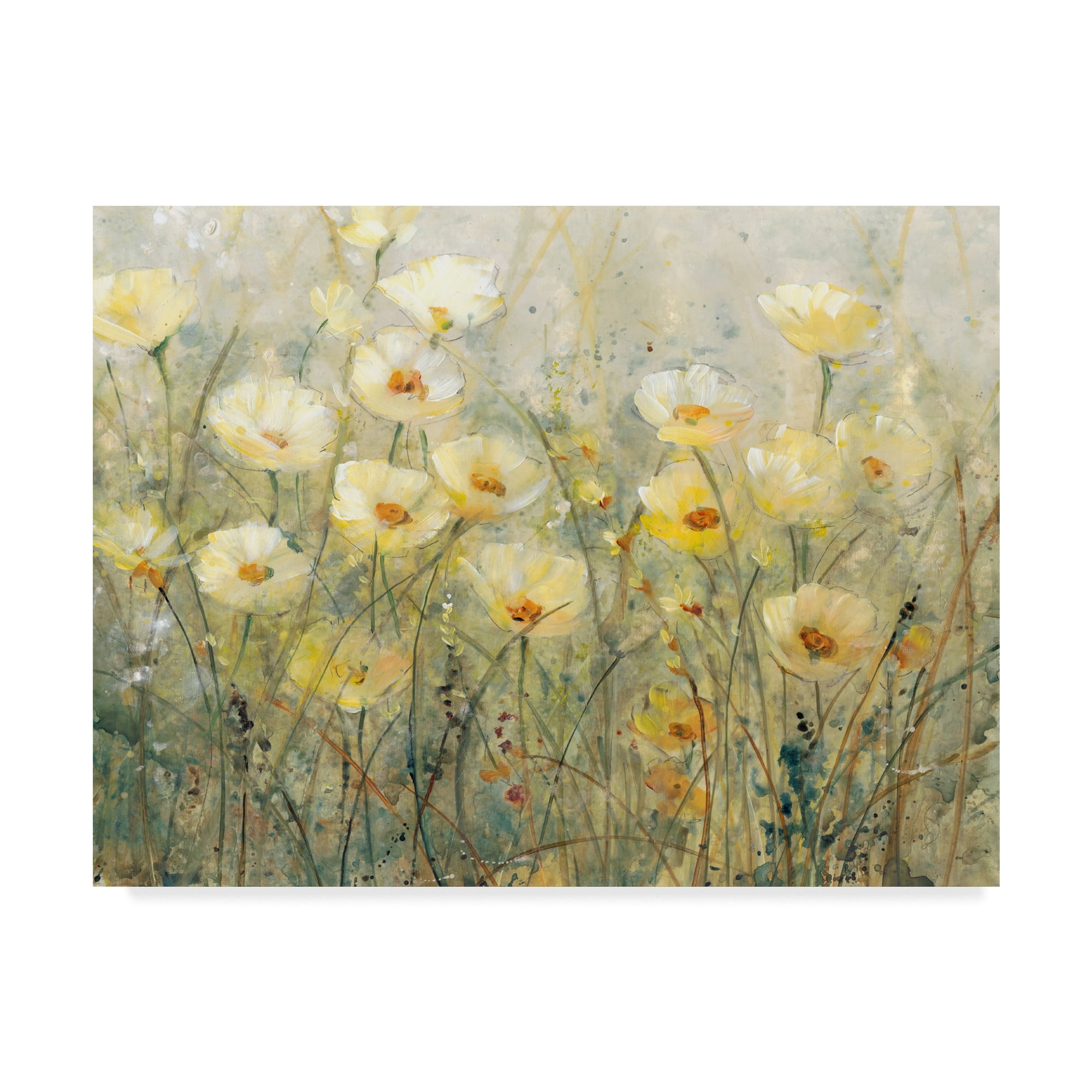 Tim Otoole Summer In Bloom I Yellow Floral Canvas Art