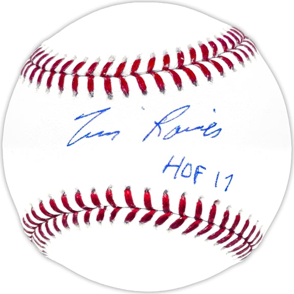 Tim Raines Autographed Official MLB Baseball Montreal Expos "HOF 17" Beckett BAS Witness 229989