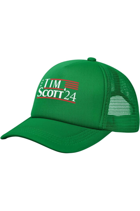 Tim Scott 2024 for President Trucker Hat Men Mesh Baseball Cap Cowboy Hat Women Sun Hat Dad Cap Fishing hat Black