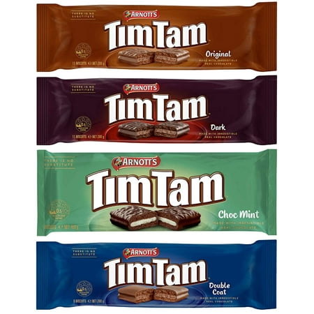 Tim Tam - CLASSIC COLLECTION - (Original, Dark Chocolate, Choc Mint, Double Coat) | 4 pack | Made in and Imported from Australia in Eco Friendly Packaging crafted by Delia Creations