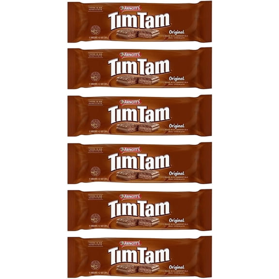Tim Tam Cookies Arnotts (Value Pack Of 6 x 200g EA) Australian Original Chocolate Biscuits - 66 Biscuits Total