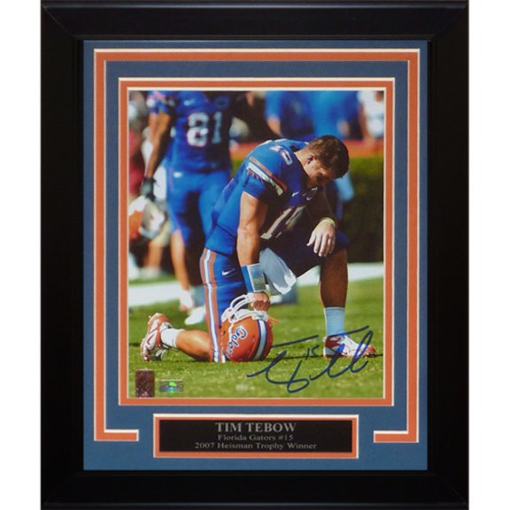 Tim Tebow Autographed Florida Gators (Tebowing) Deluxe Framed 8x10 Photo - Tebow Holo