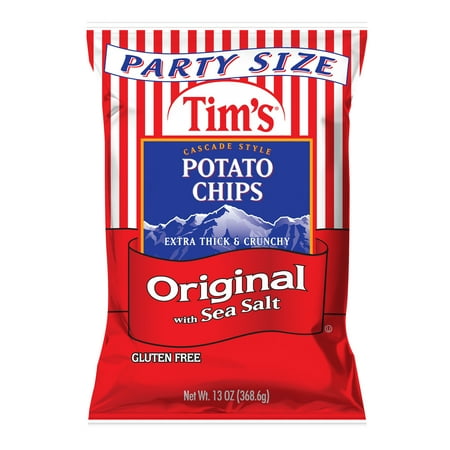 Tim's Cascade Snacks Original Sea Salt Cascade Style Potato Chips, Gluten-Free, Party Size, 13 oz