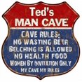 thumbnail image 1 of Tim's Man Cave Rules Sign Shield Metal Gift 211110023031, 1 of 1
