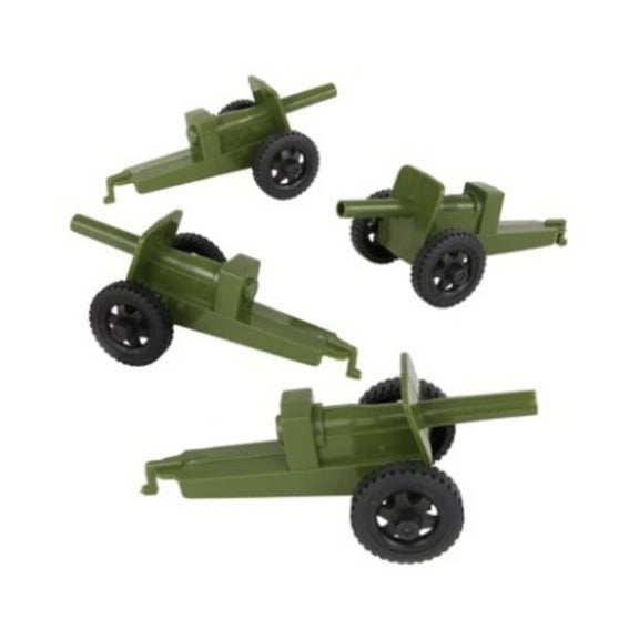 TimMee M3 Artillery - OD Green 4pc Plastic Army Men Cannon Playset - Made in USA
