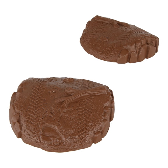 TimMee Round Roadblock Terrain Hill Mound - 2pc Brown Plastic Accessory USA