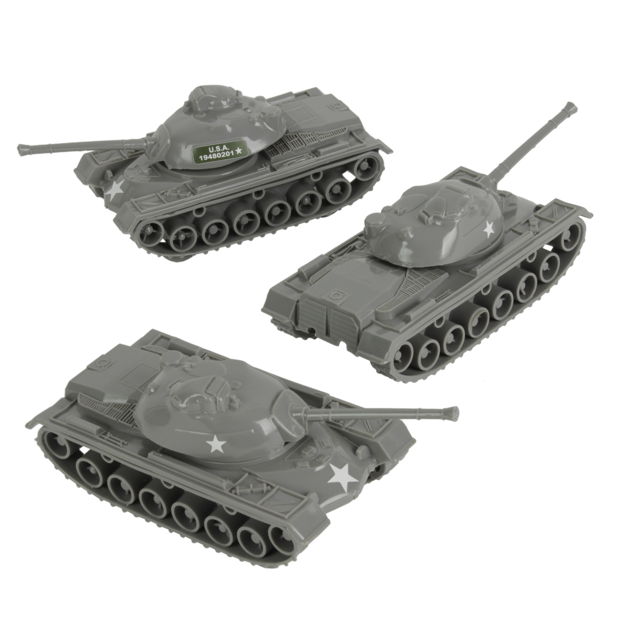 TimMee Toy Tanks for Plastic Army Men - Gray WW2 3pc - Made in USA - image 1 of 4
