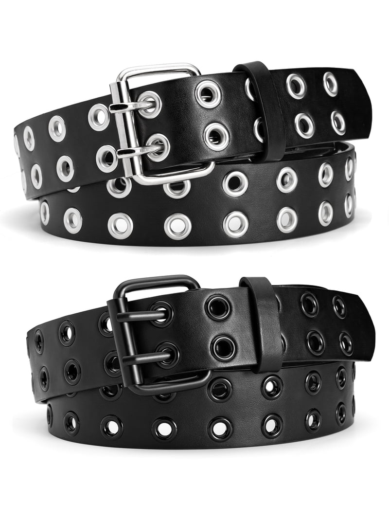 Timarkment 2pcs Belts for Women Double Grommet Womens Belts  display picture 1