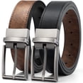 thumbnail image 1 of Timarkment Belts for Men Leather Black Brown Mens Belt Reversible Men's Belts One Belt Reverse Two Side, 1 Belt, 1 of 7