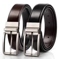 thumbnail image 1 of Timarkment Men Belt Reversible Leather Belts for Men Black Brown Belts, One Belt Reverse Two Side, 1 of 6