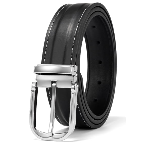 Timarkment Men's Black Belt Belts for Men with Classic Pin Buckle Casual Dress Belt for Jeans Pants Adjustable Business Waist Belt for Everyday Wear