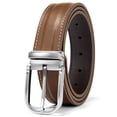 thumbnail image 1 of Timarkment Men's Brown Belt Belts for Men with Classic Pin Buckle Casual Dress Belt for Jeans Pants Adjustable Business Waist Belt for Everyday Wear, 1 of 6