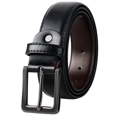 Timarkment Mens Belt Black Leather Belt Classic Design Casual Work Belts for Men