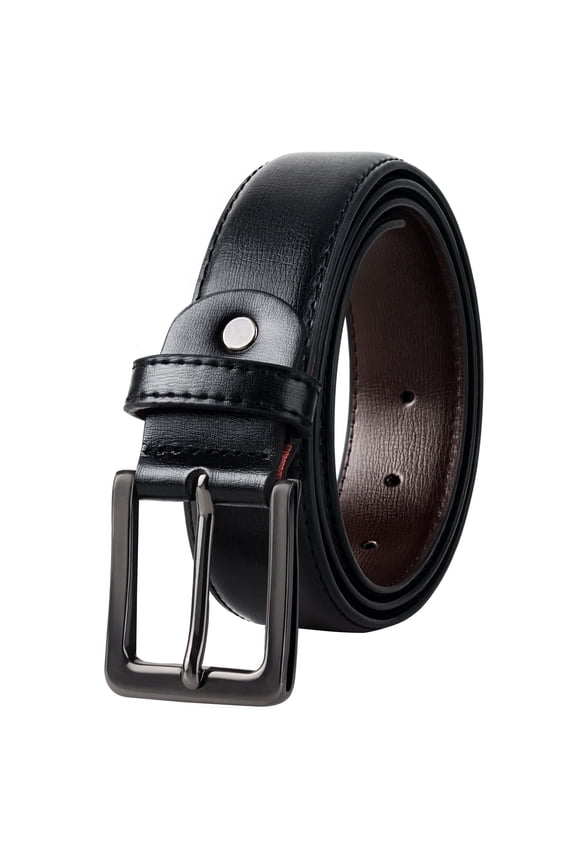 Timarkment Mens Belt Black Leather Belt Classic Design Casual Work Belts for Men