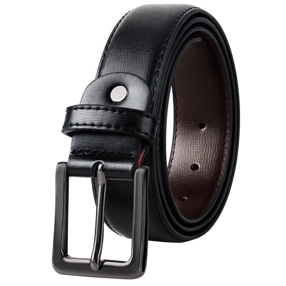 Timarkment Mens Belt Black Leather Belt Classic Design Casual Work Belts for Men