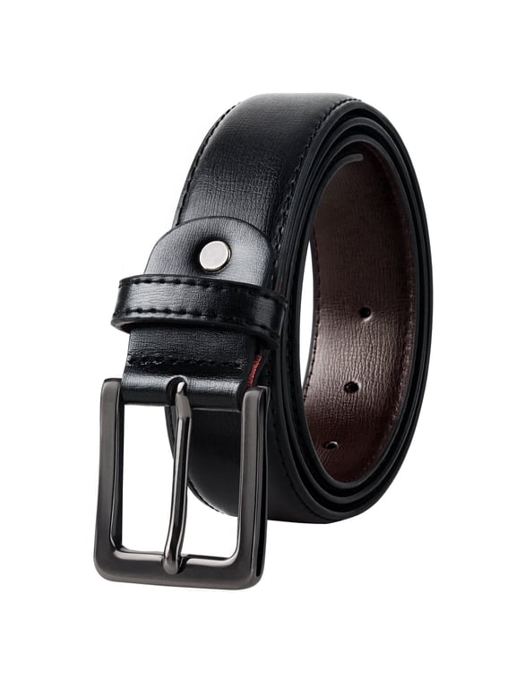 Mens Belt Black Leather Belt Classic Design Casual Work Belts for Men