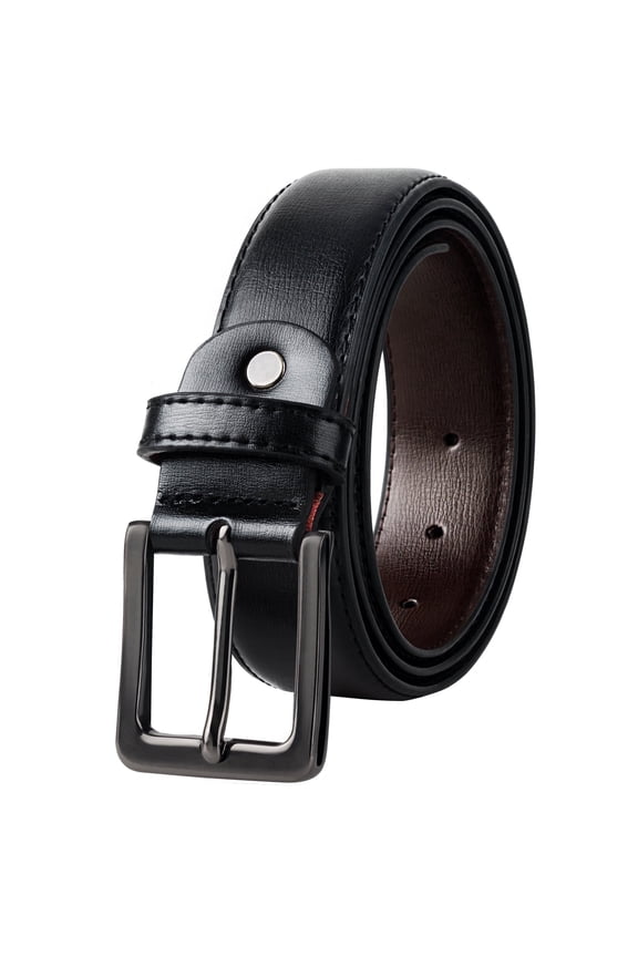 Mens Belt Black Leather Belt Classic Design Casual Work Belts for Men