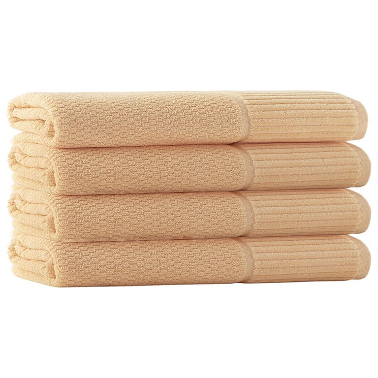 Enchante Home 4-Piece Sand Turkish Cotton Bath Towel Set (Timaru) in the Bathroom  Towels department at