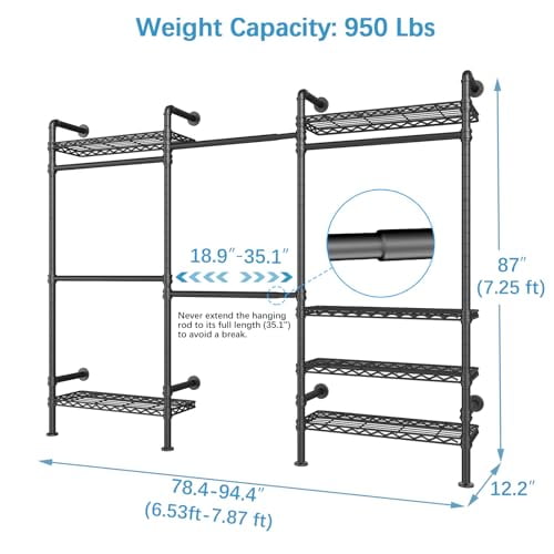 Timate F3 Garment Rack Heavy Duty Clothes Rack for Hanging Clothes ...